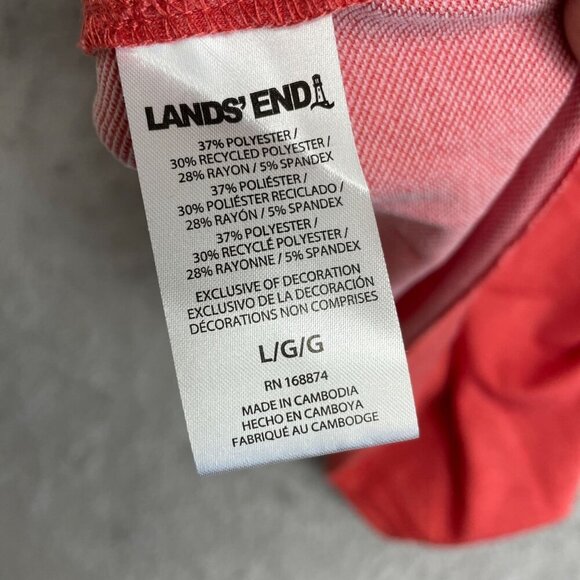 NEW Lands' End Men's L Red Short-Sleeve Crewneck T-Shirt - Picture 2 of 9